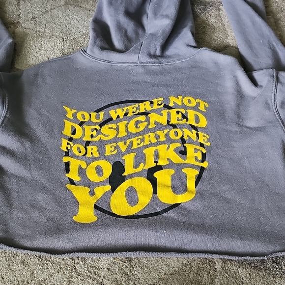 Gray Crop Hoodie - Picture 2 of 2